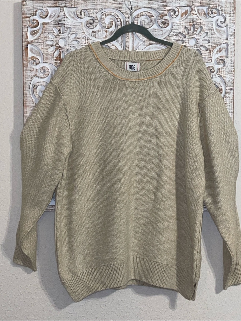 BDG Tan Scoop-Neck Knit Sweater